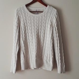 St. John's Bay Cream Cable Knit Sweater